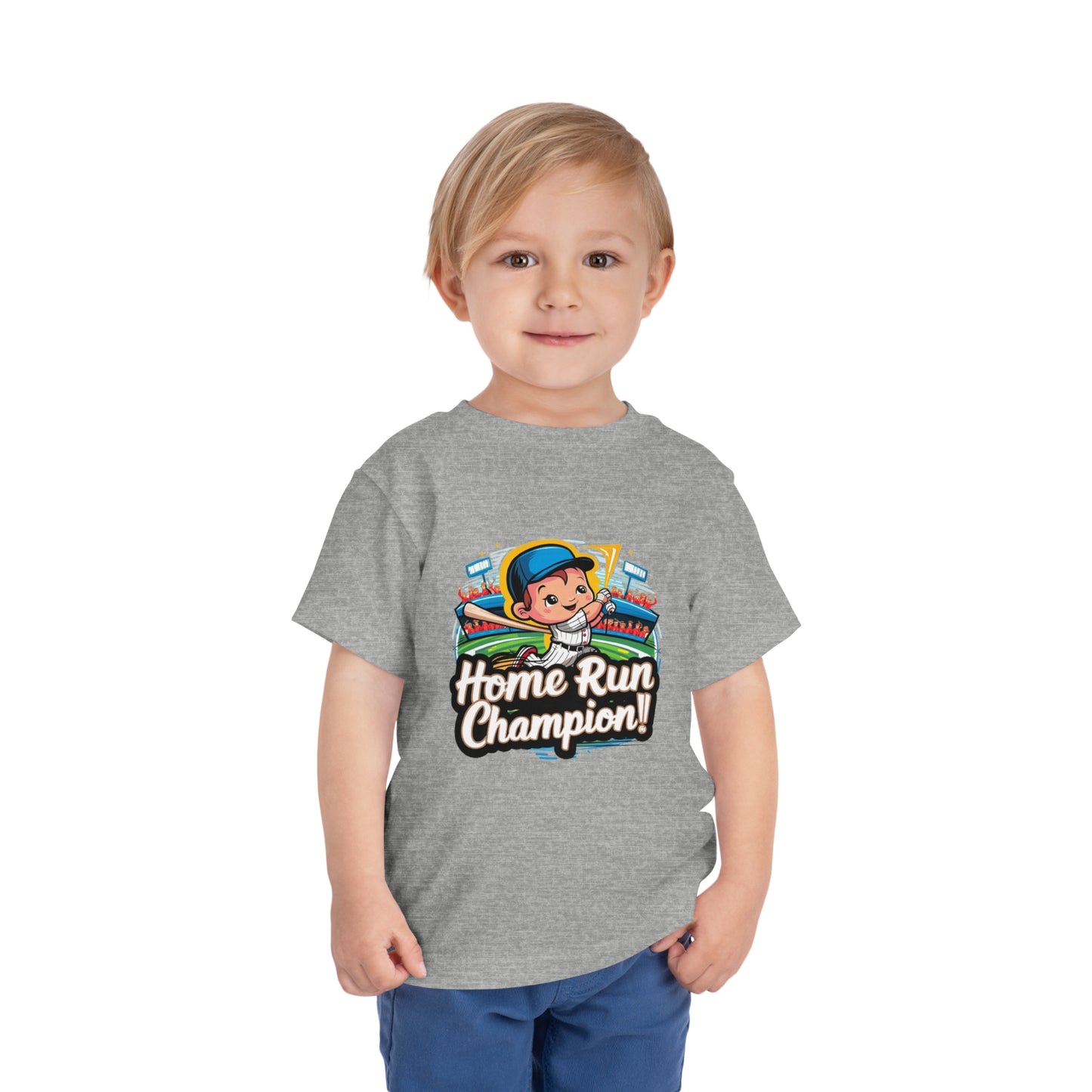 "HOME RUN CHAMPION" Toddler Short Sleeve Tee