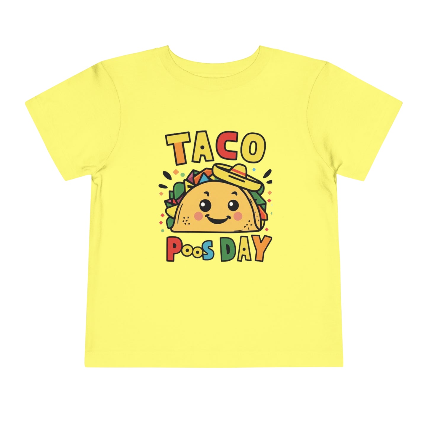 "TACO POOS DAY'' Toddler Short Sleeve Tee