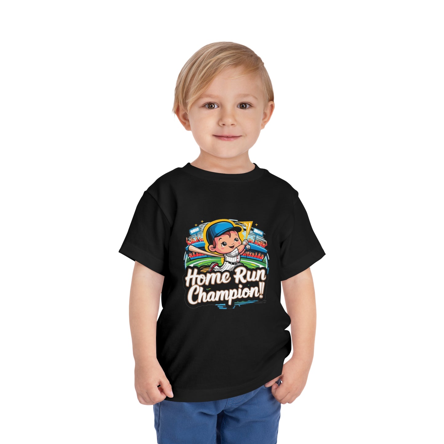 "HOME RUN CHAMPION" Toddler Short Sleeve Tee