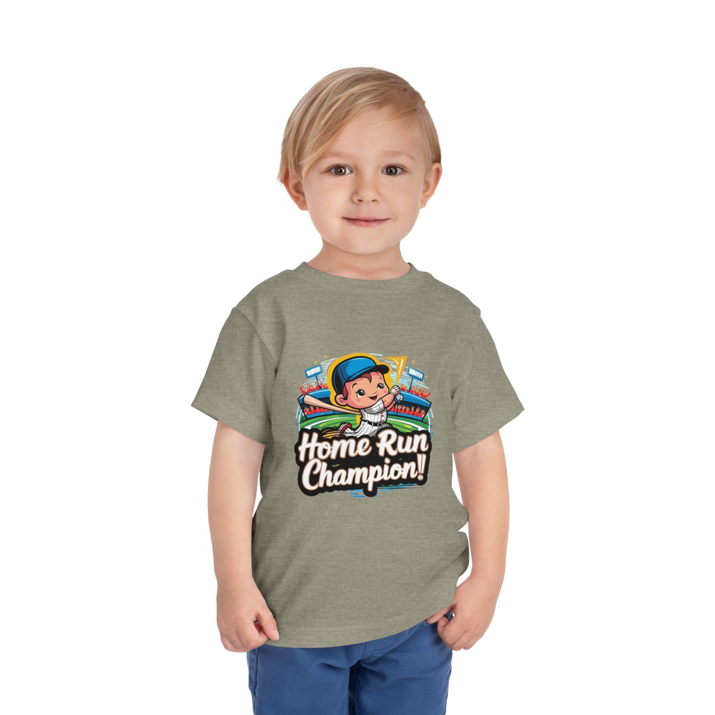 "HOME RUN CHAMPION" Toddler Short Sleeve Tee