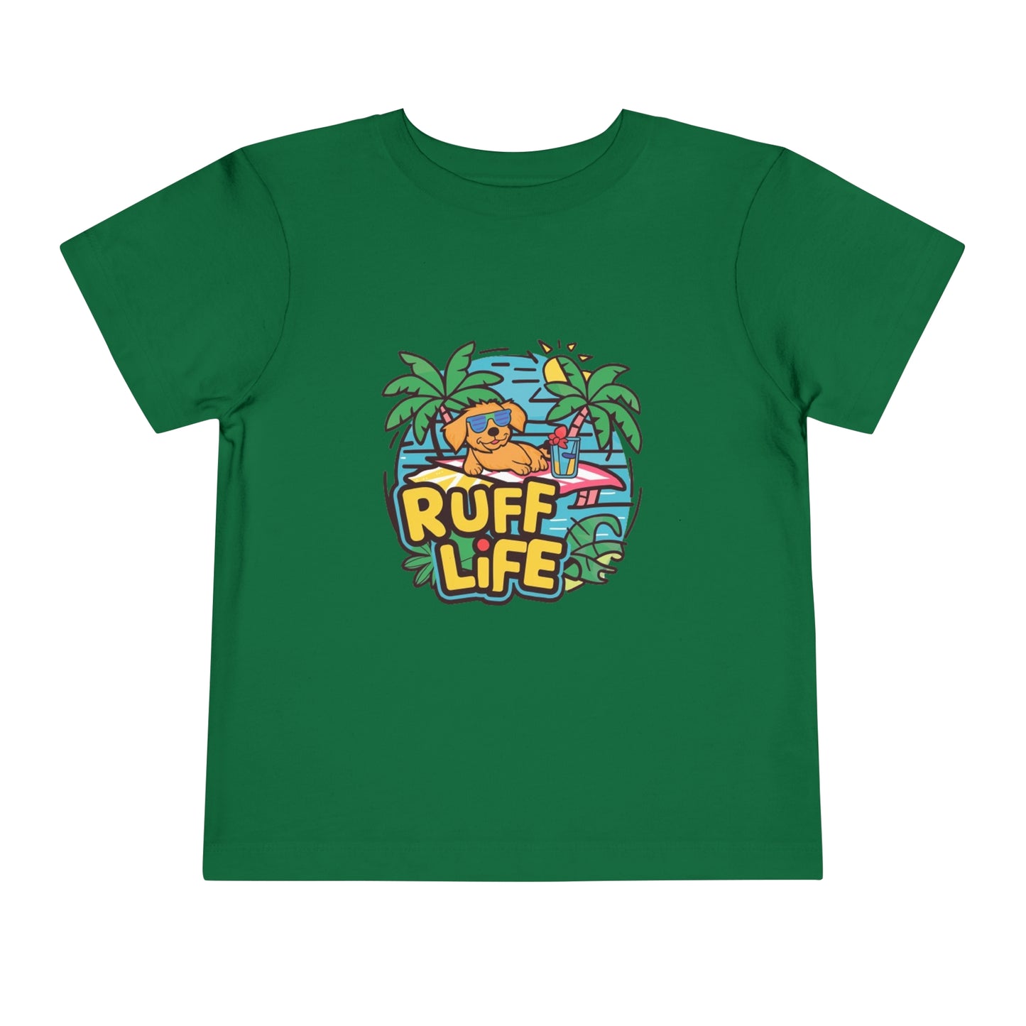 "RUFF LIFE - BEACH PUPPY" Toddler Short Sleeve Tee