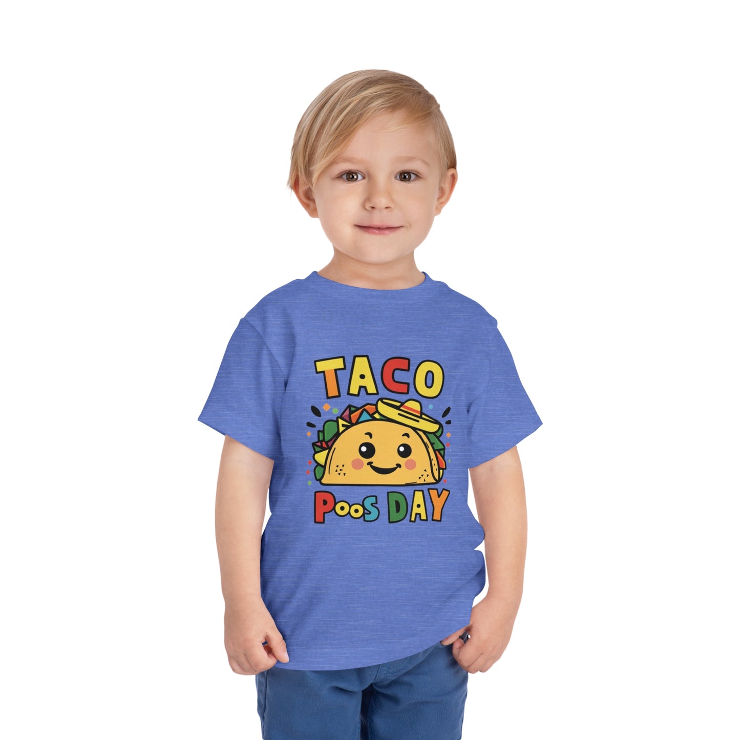 "TACO POOS DAY'' Toddler Short Sleeve Tee