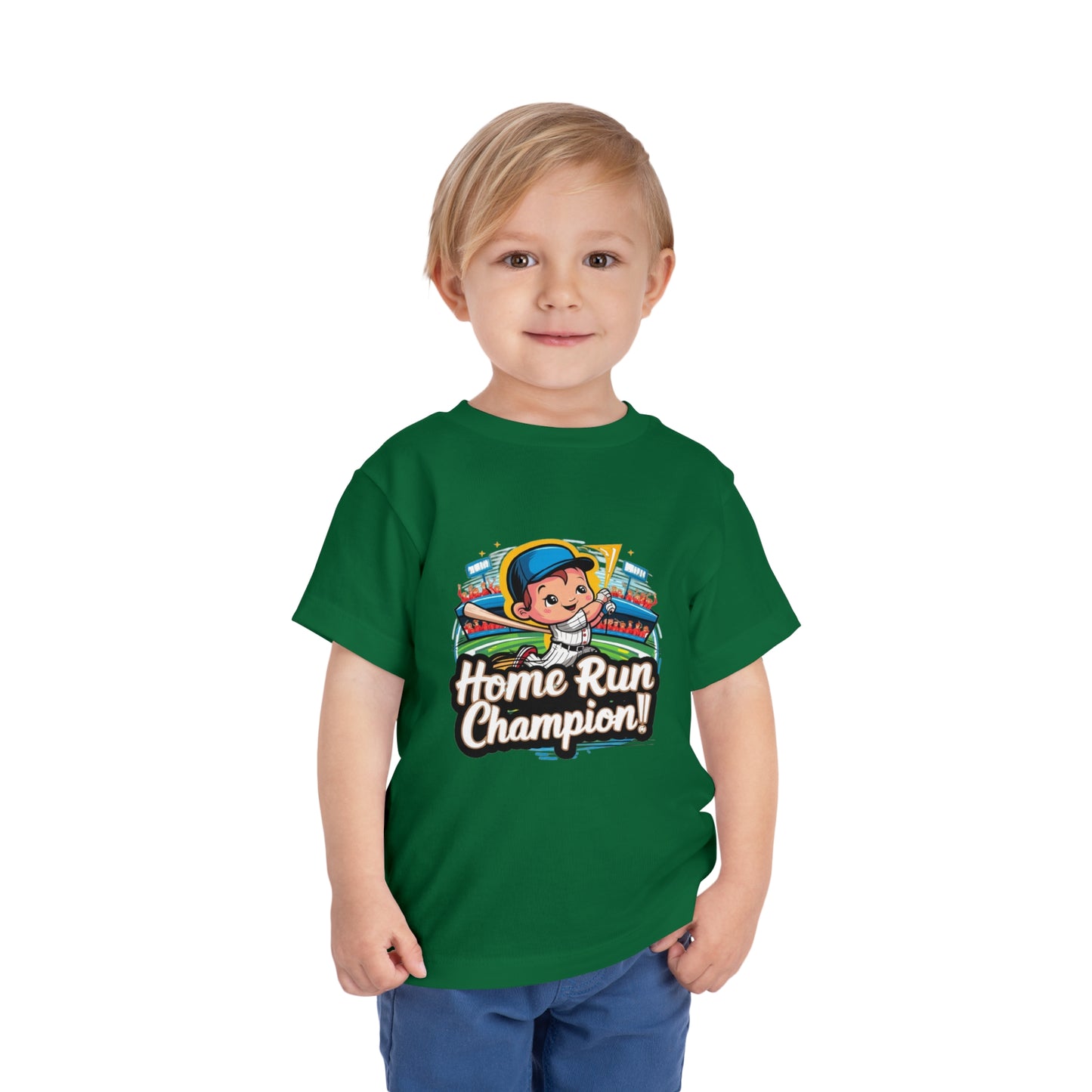 "HOME RUN CHAMPION" Toddler Short Sleeve Tee