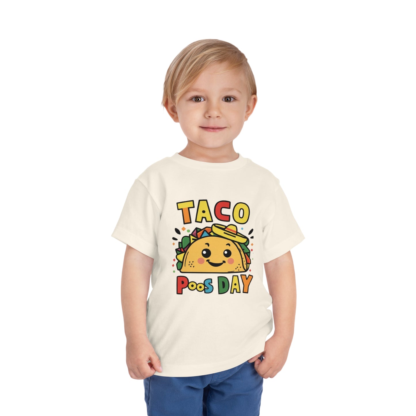 "TACO POOS DAY'' Toddler Short Sleeve Tee