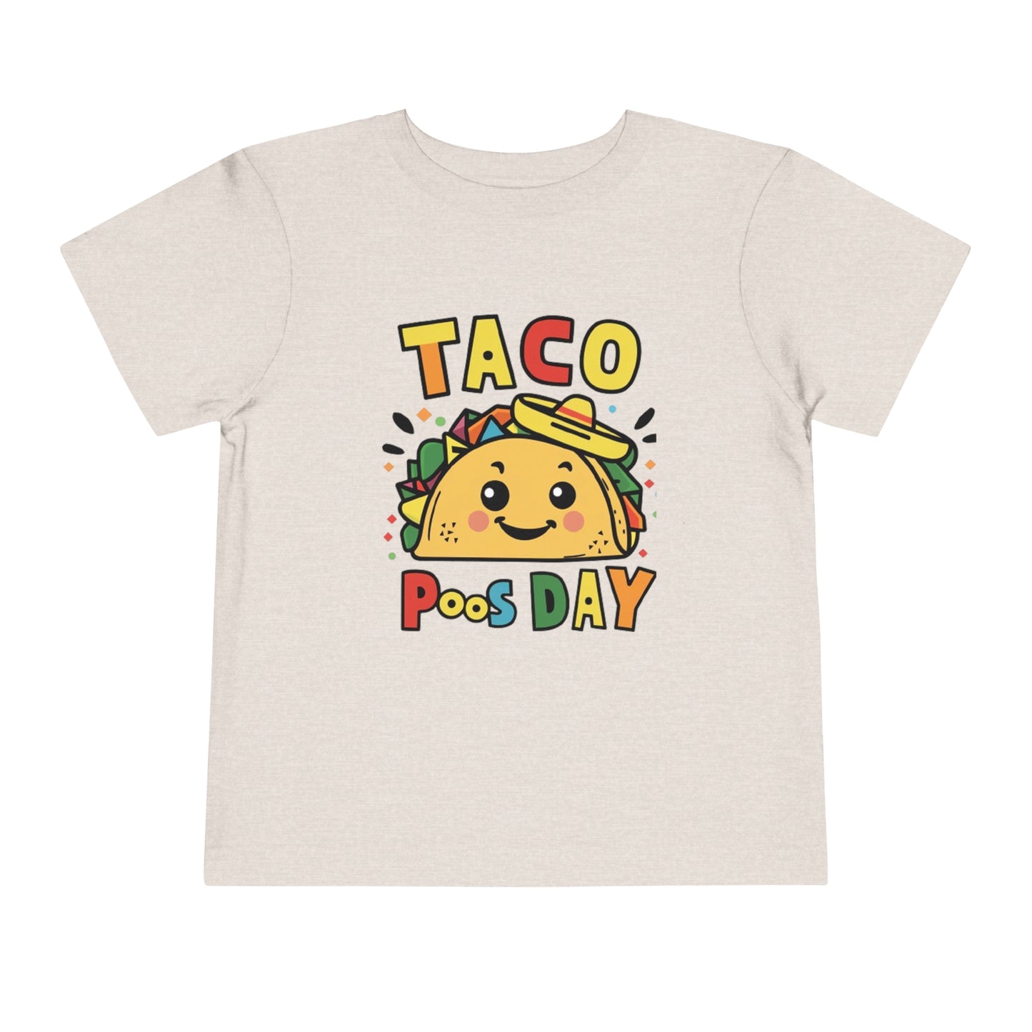 "TACO POOS DAY'' Toddler Short Sleeve Tee