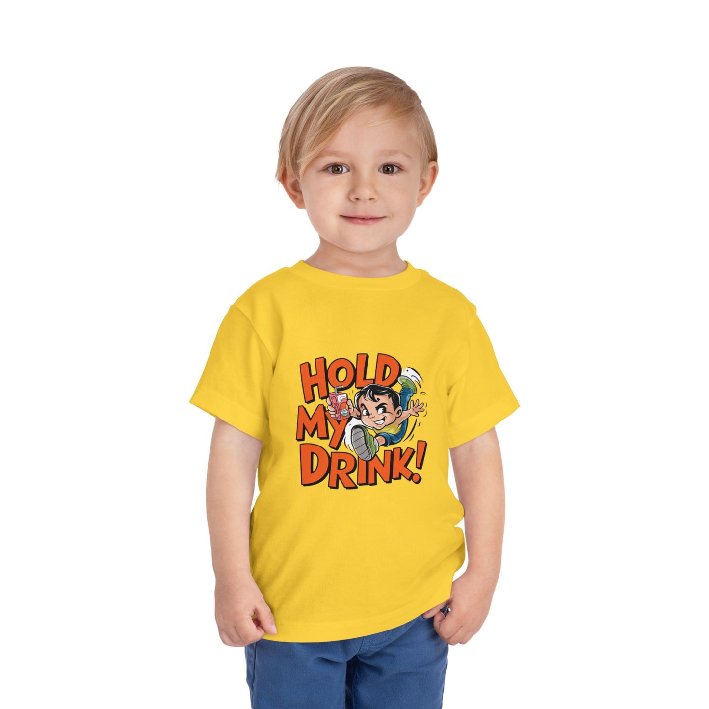 "HOLD MY DRINK" Toddler Short Sleeve Tee