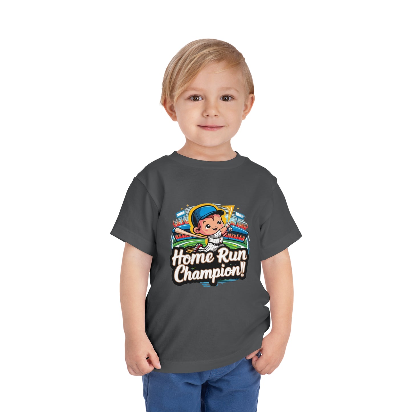 "HOME RUN CHAMPION" Toddler Short Sleeve Tee