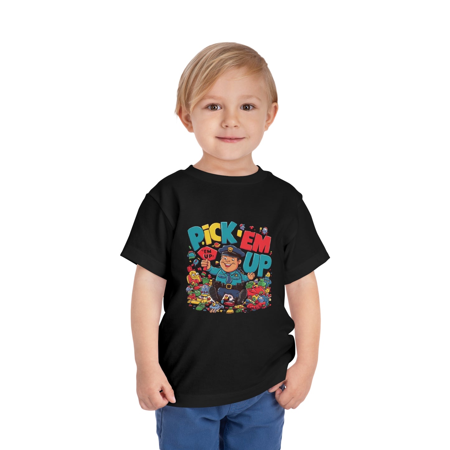 "TOY POLICE - PICK 'EM UP" Toddler Short Sleeve Tee