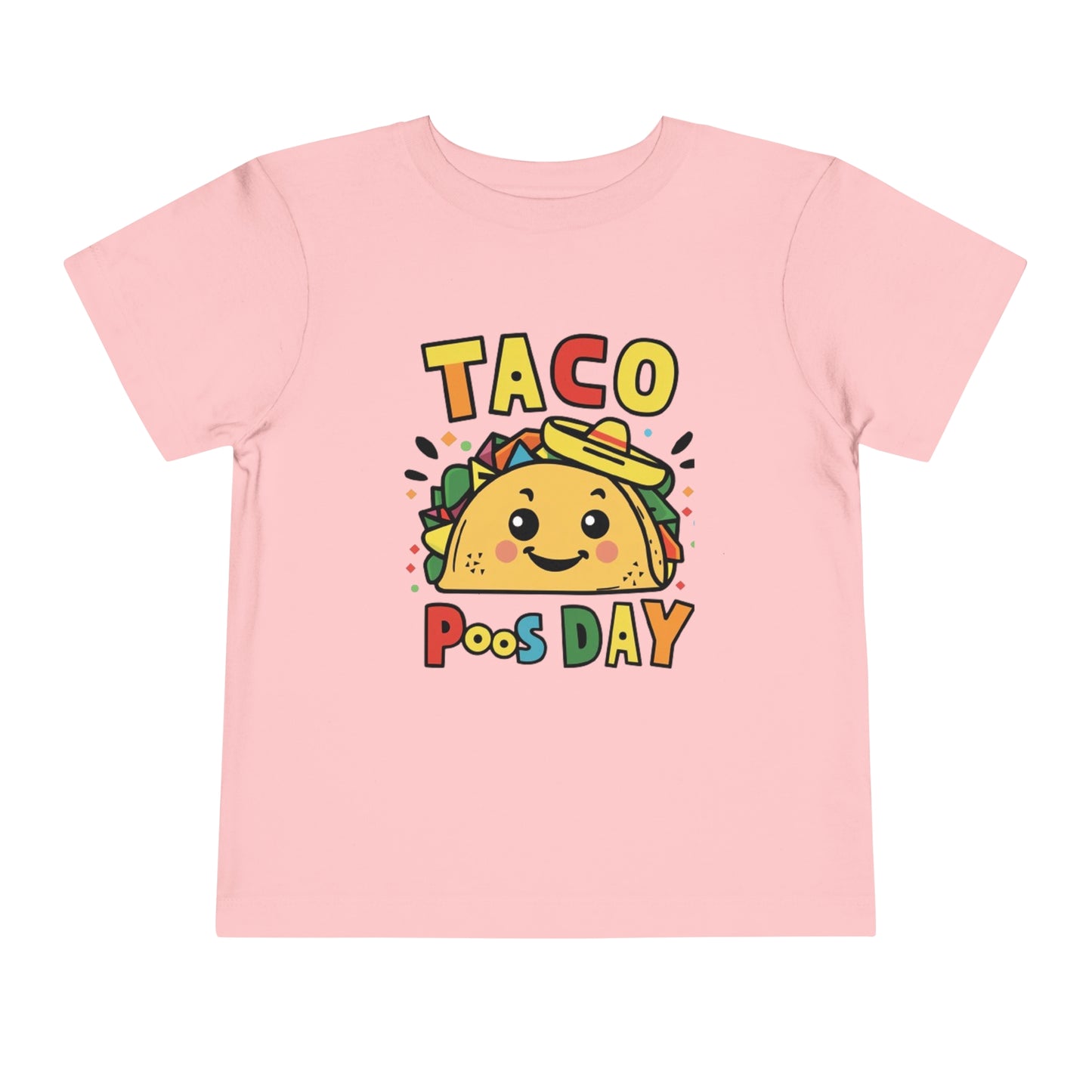 "TACO POOS DAY'' Toddler Short Sleeve Tee