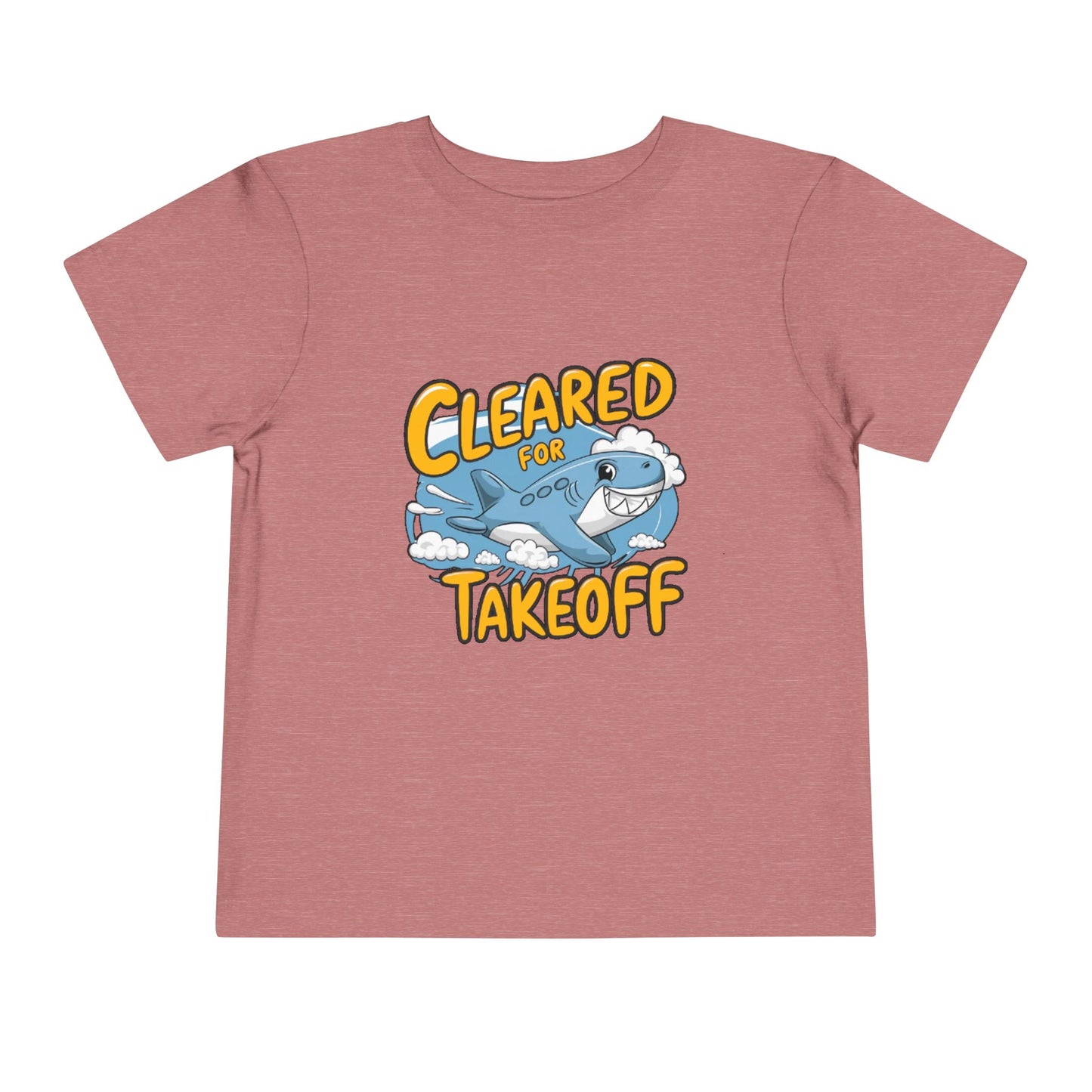 "CLEARED FOR TAKEOFF - SHARK" Toddler Short Sleeve Tee