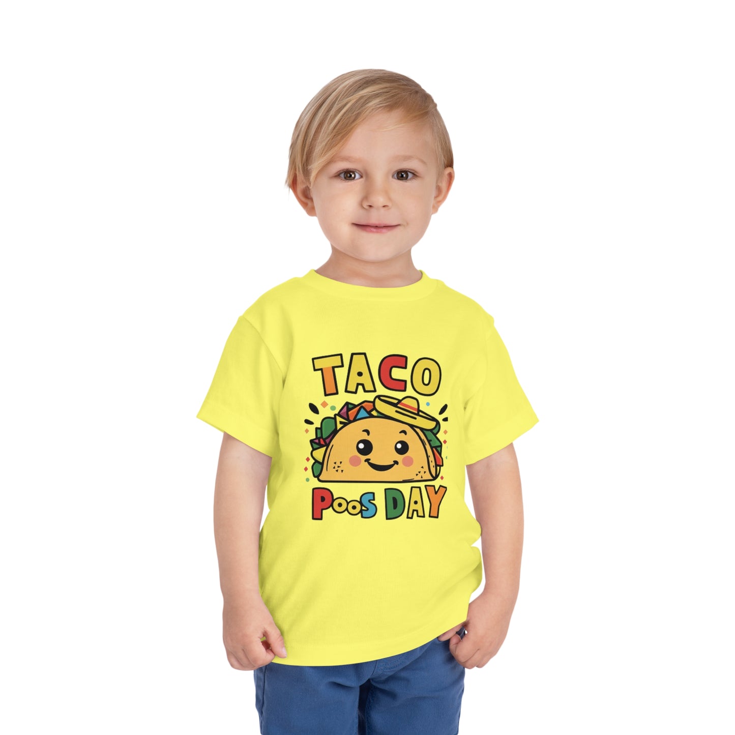 "TACO POOS DAY'' Toddler Short Sleeve Tee