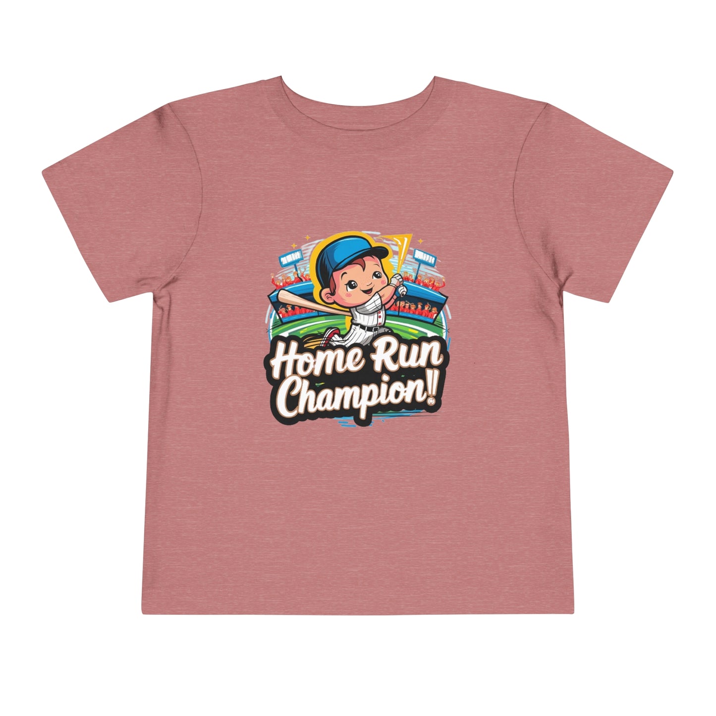 "HOME RUN CHAMPION" Toddler Short Sleeve Tee