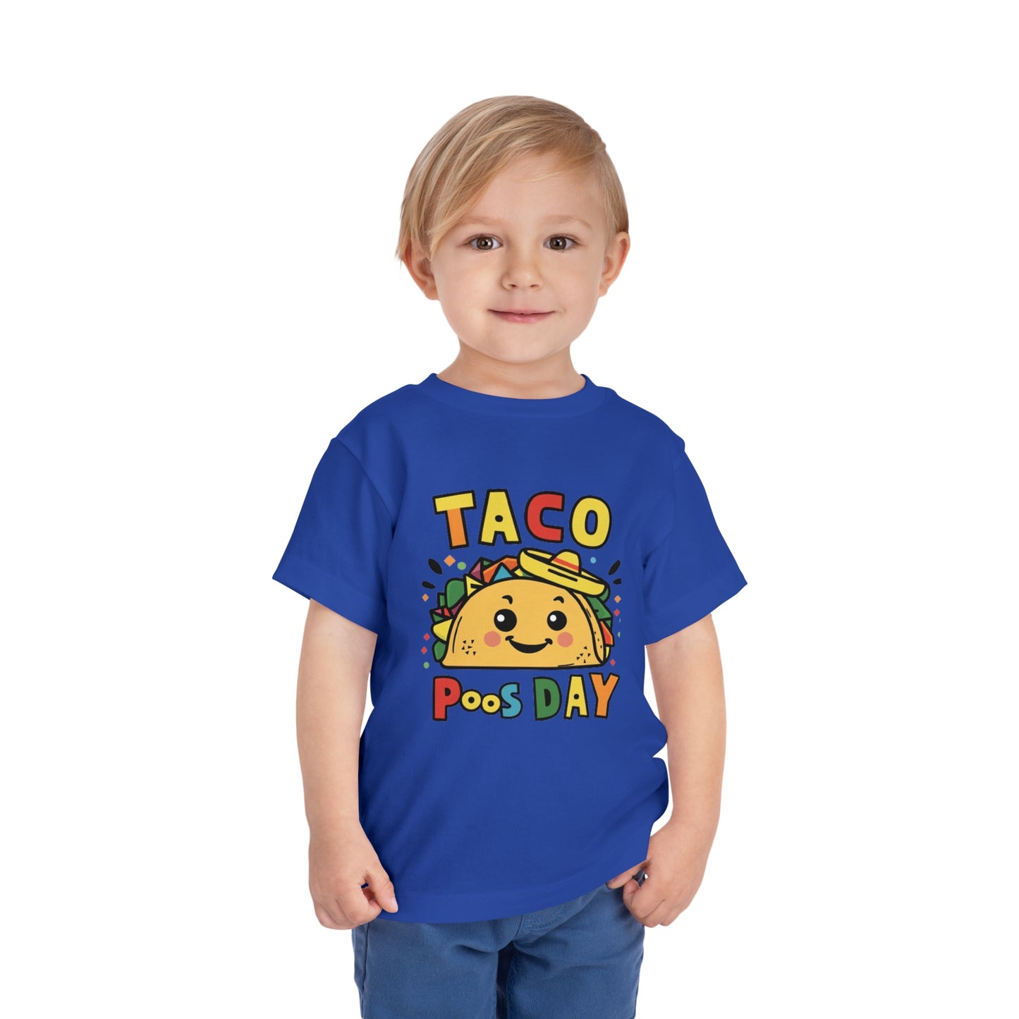 "TACO POOS DAY'' Toddler Short Sleeve Tee