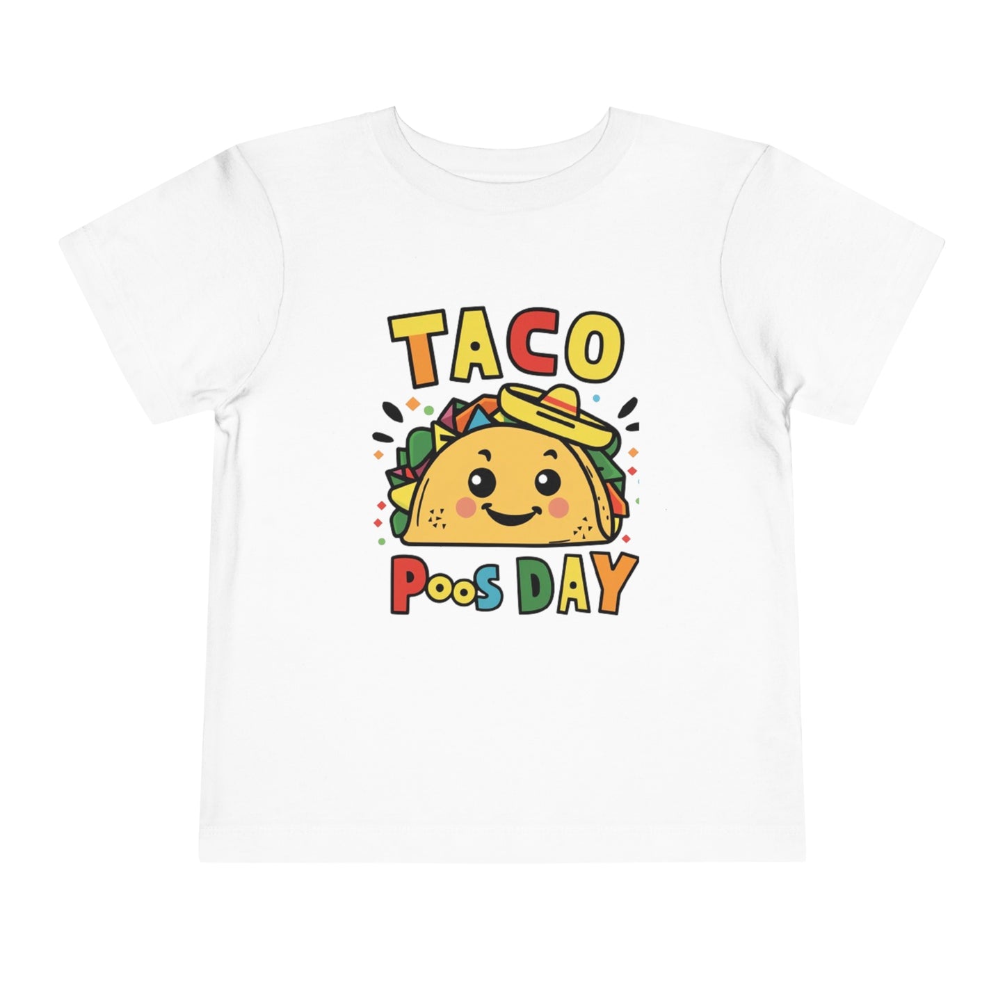 "TACO POOS DAY'' Toddler Short Sleeve Tee