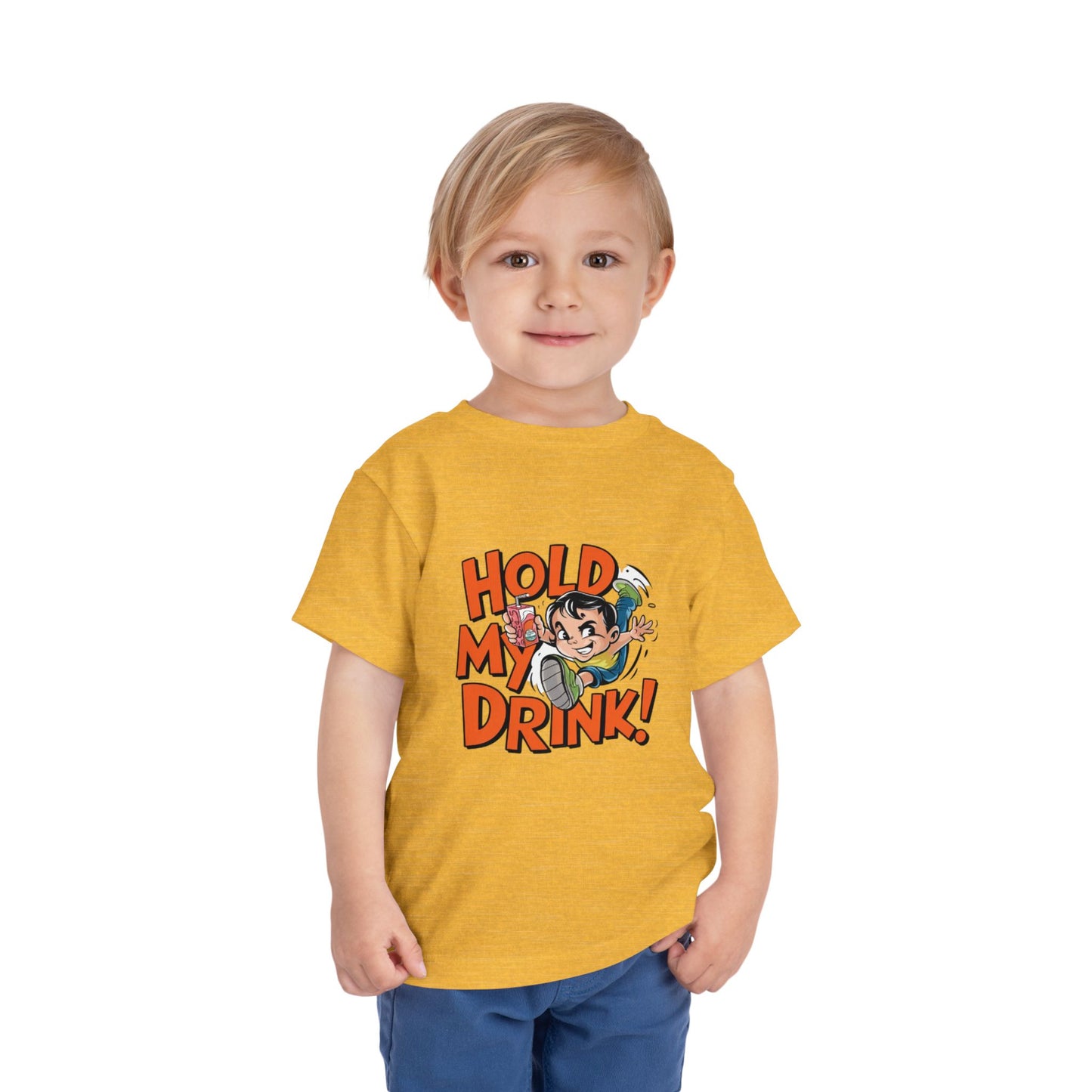 "HOLD MY DRINK" Toddler Short Sleeve Tee