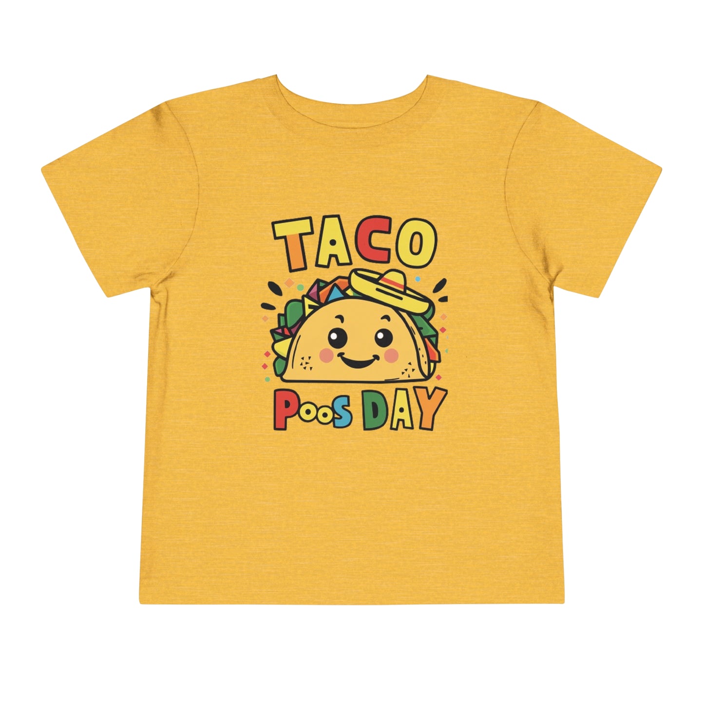 "TACO POOS DAY'' Toddler Short Sleeve Tee