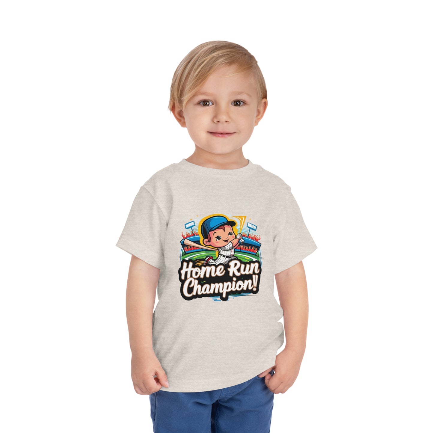 "HOME RUN CHAMPION" Toddler Short Sleeve Tee