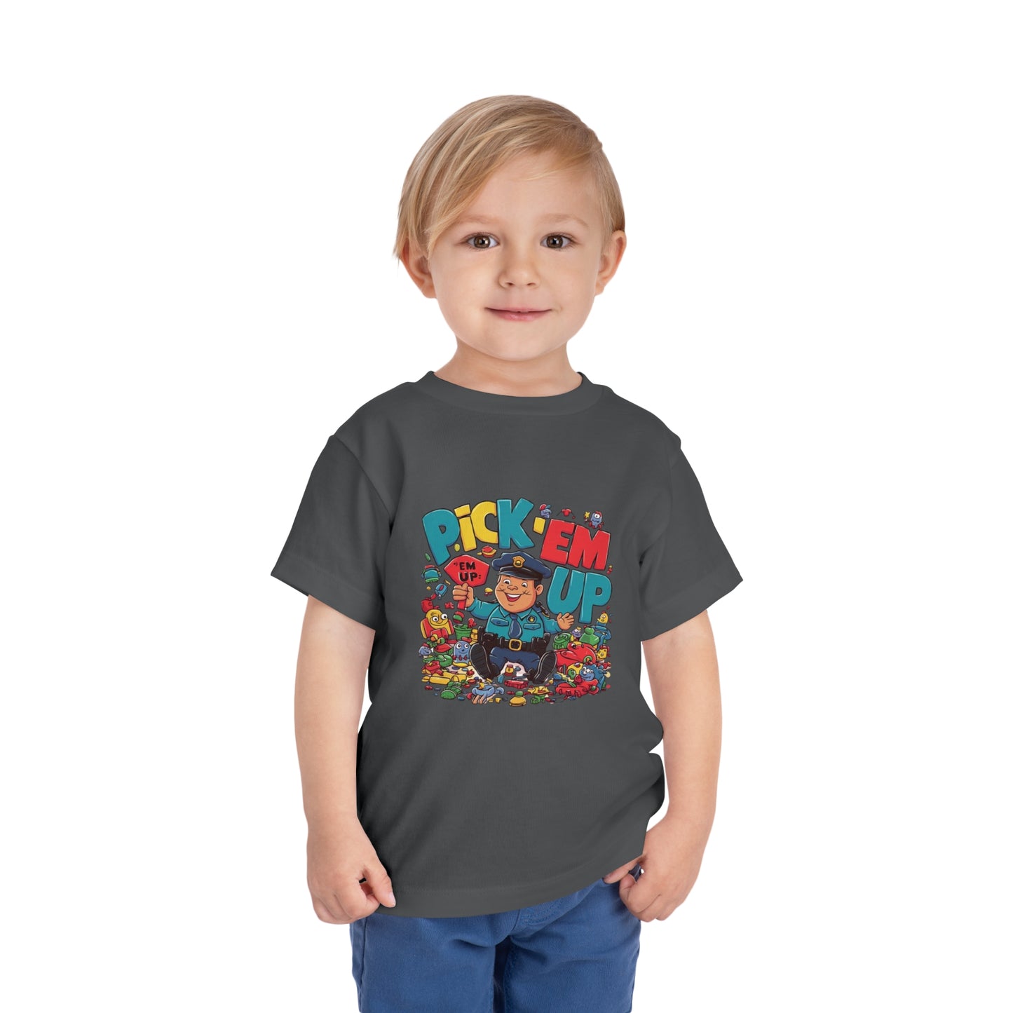 "TOY POLICE - PICK 'EM UP" Toddler Short Sleeve Tee