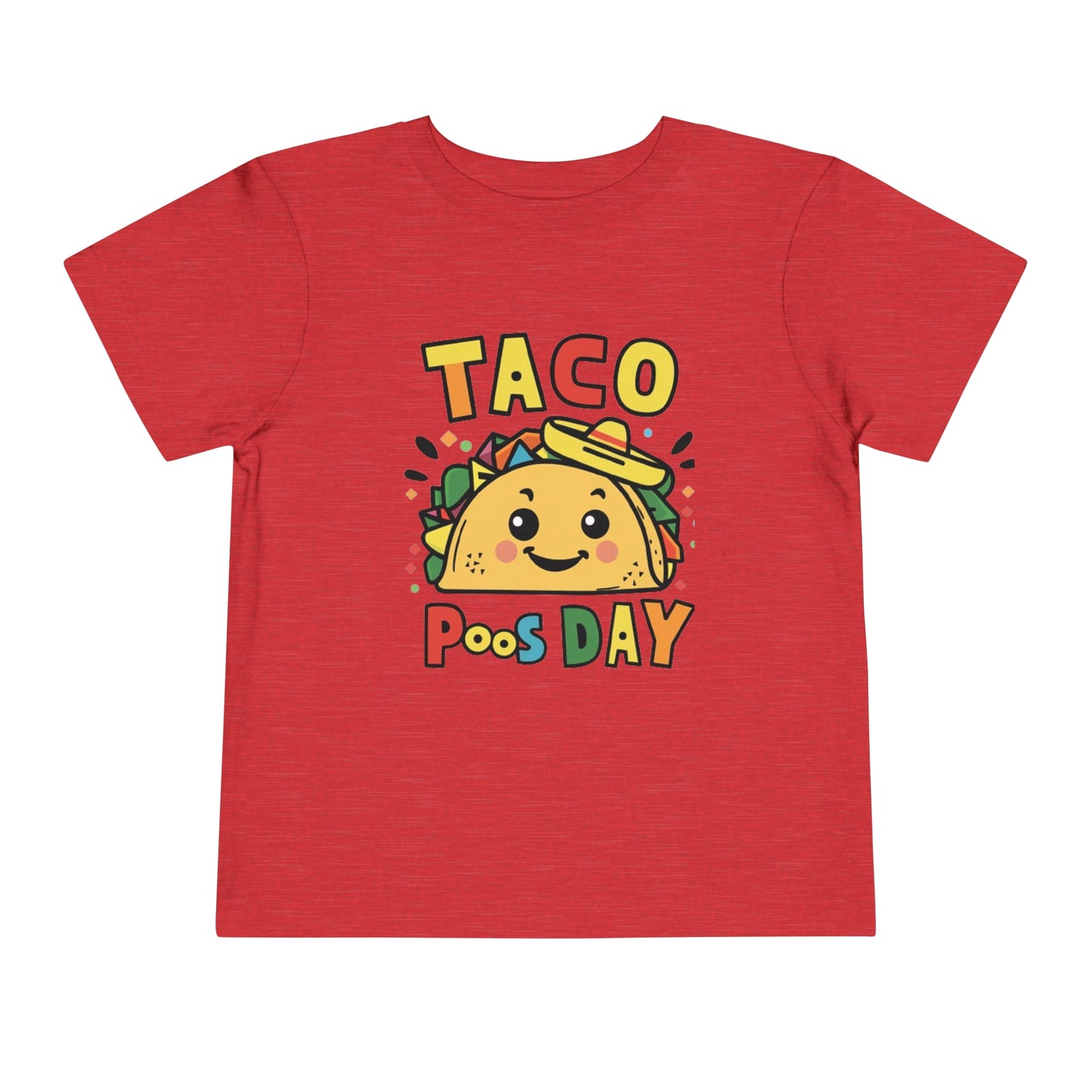 "TACO POOS DAY'' Toddler Short Sleeve Tee