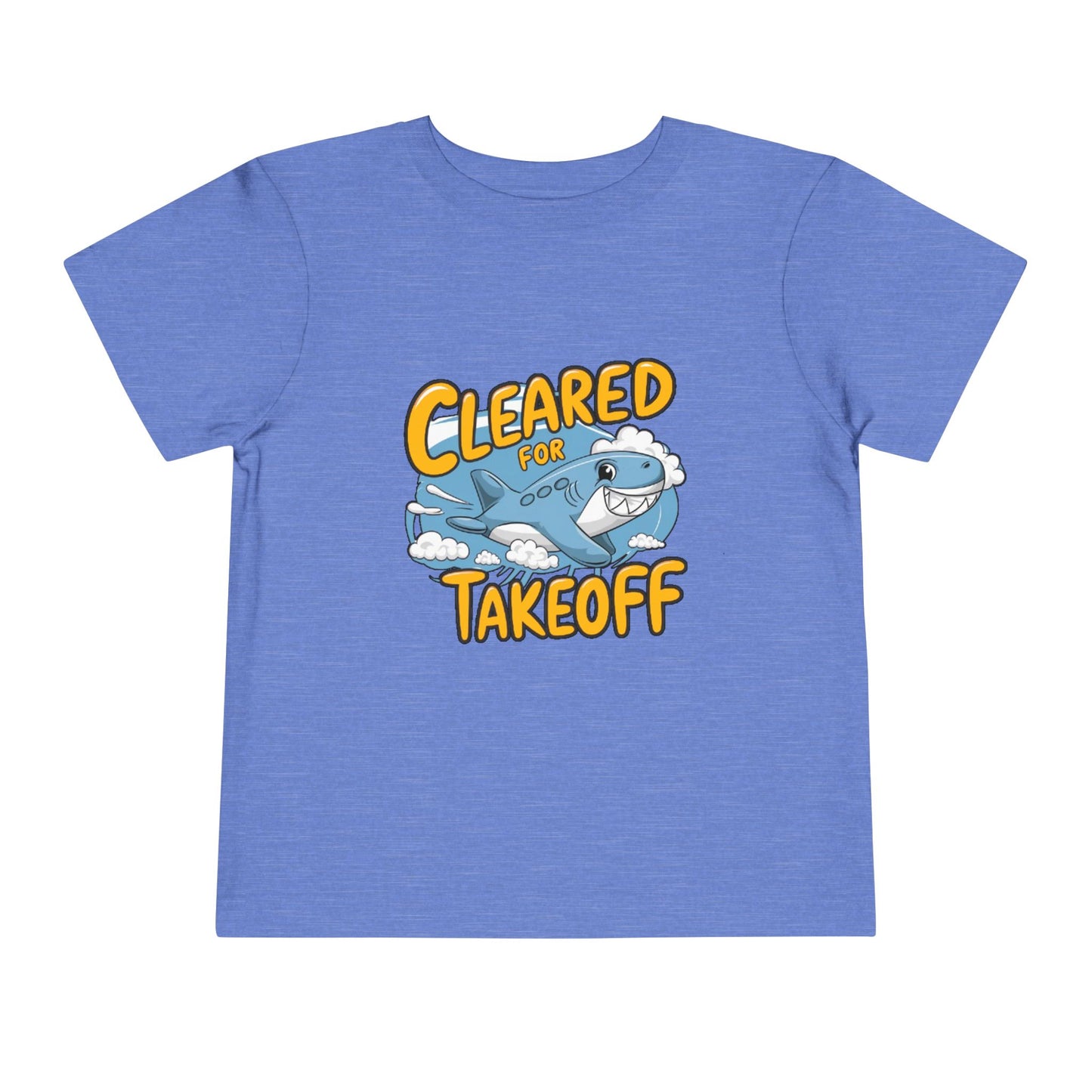 "CLEARED FOR TAKEOFF - SHARK" Toddler Short Sleeve Tee