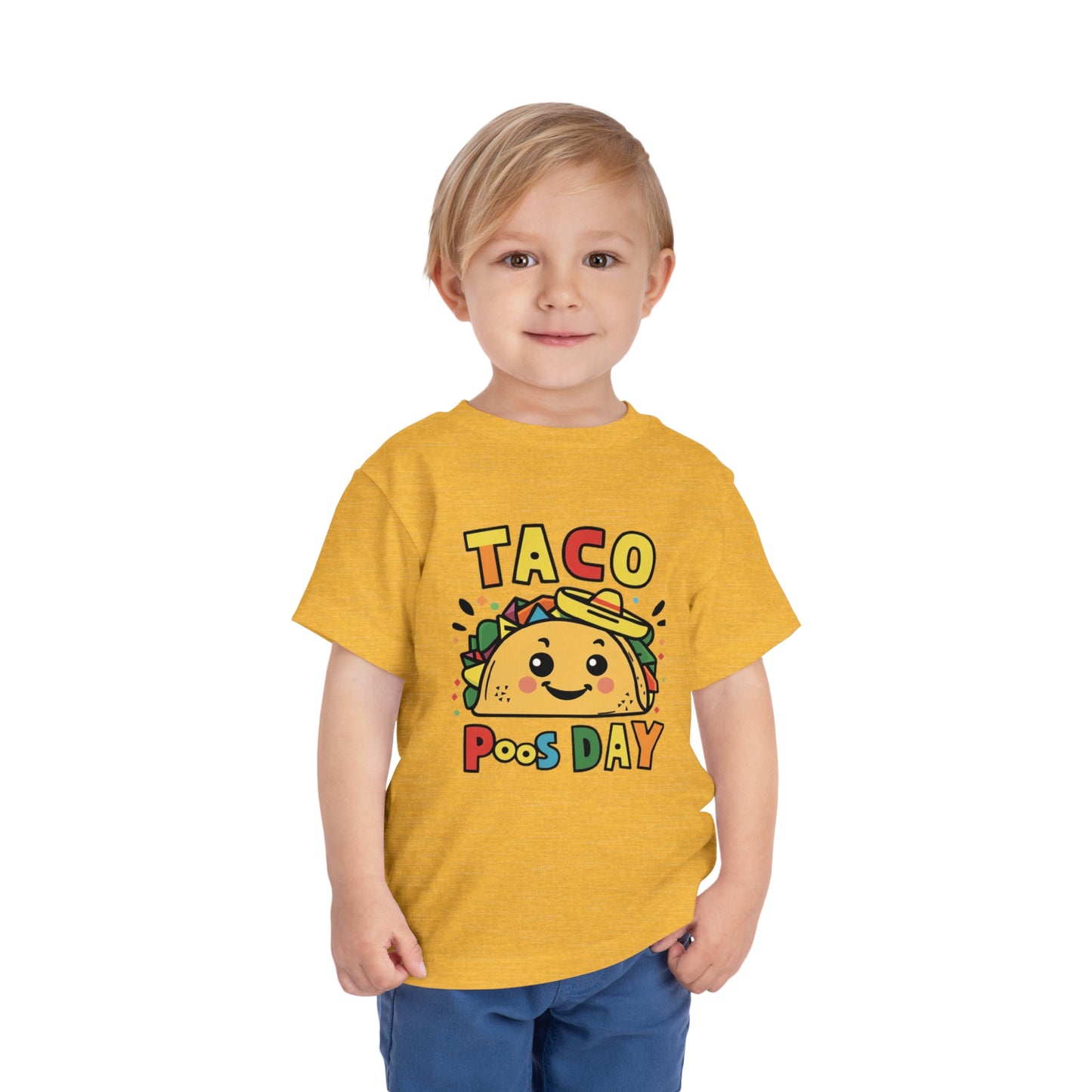 "TACO POOS DAY'' Toddler Short Sleeve Tee