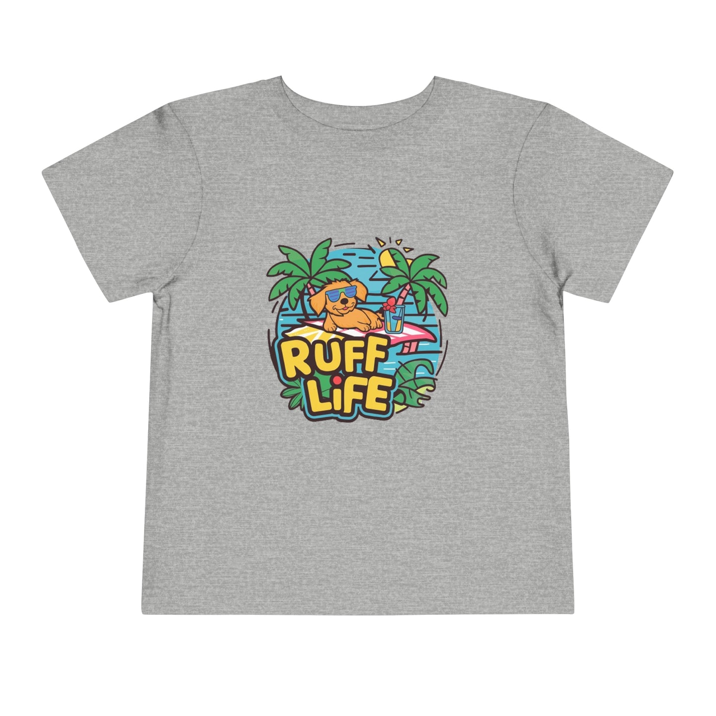 "RUFF LIFE - BEACH PUPPY" Toddler Short Sleeve Tee