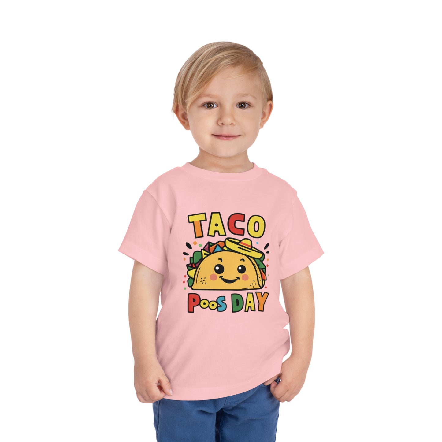 "TACO POOS DAY'' Toddler Short Sleeve Tee