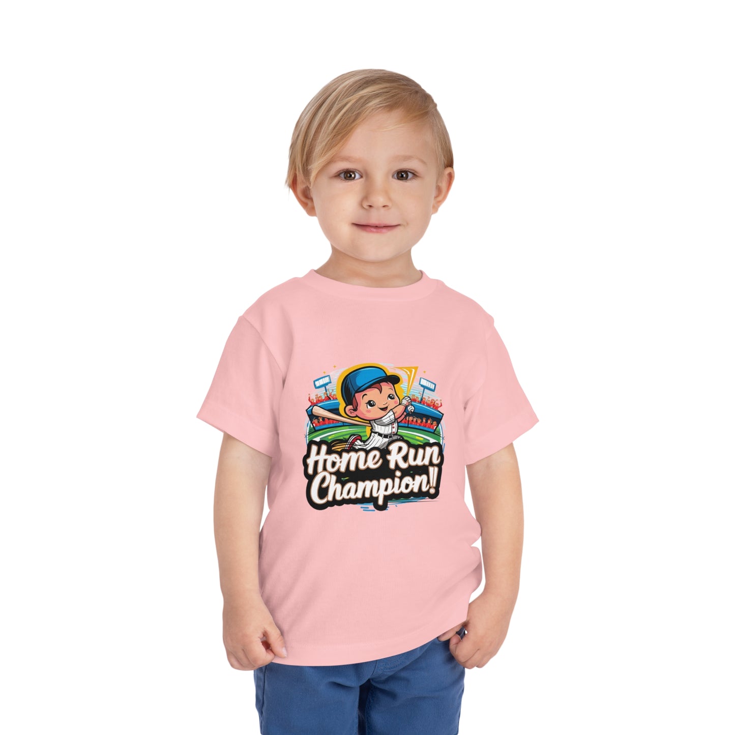 "HOME RUN CHAMPION" Toddler Short Sleeve Tee