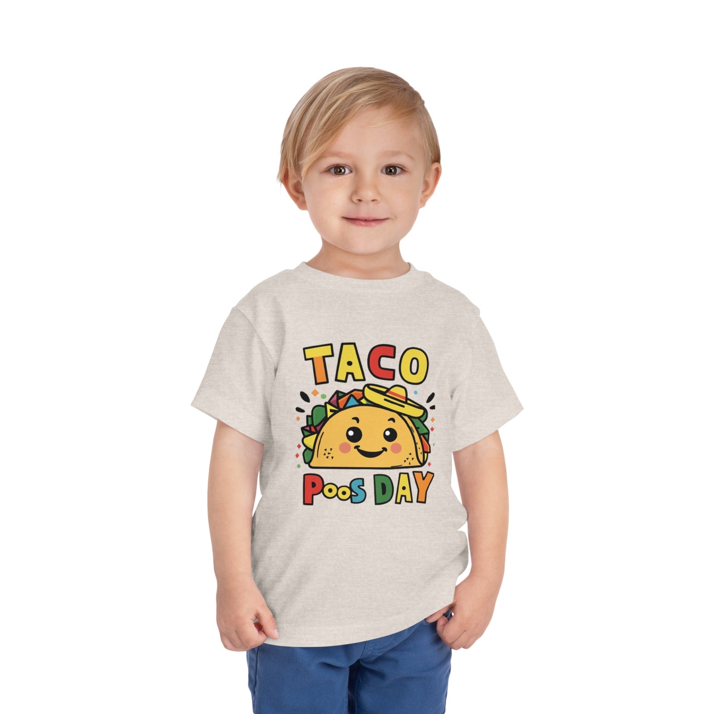 "TACO POOS DAY'' Toddler Short Sleeve Tee