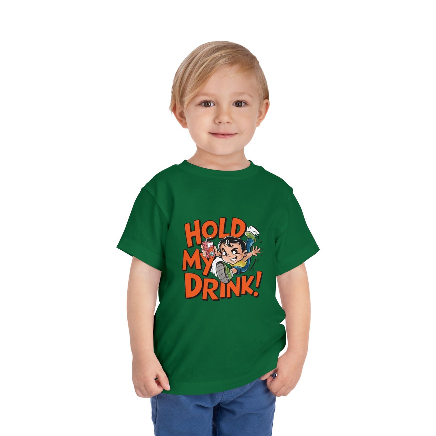 "HOLD MY DRINK" Toddler Short Sleeve Tee