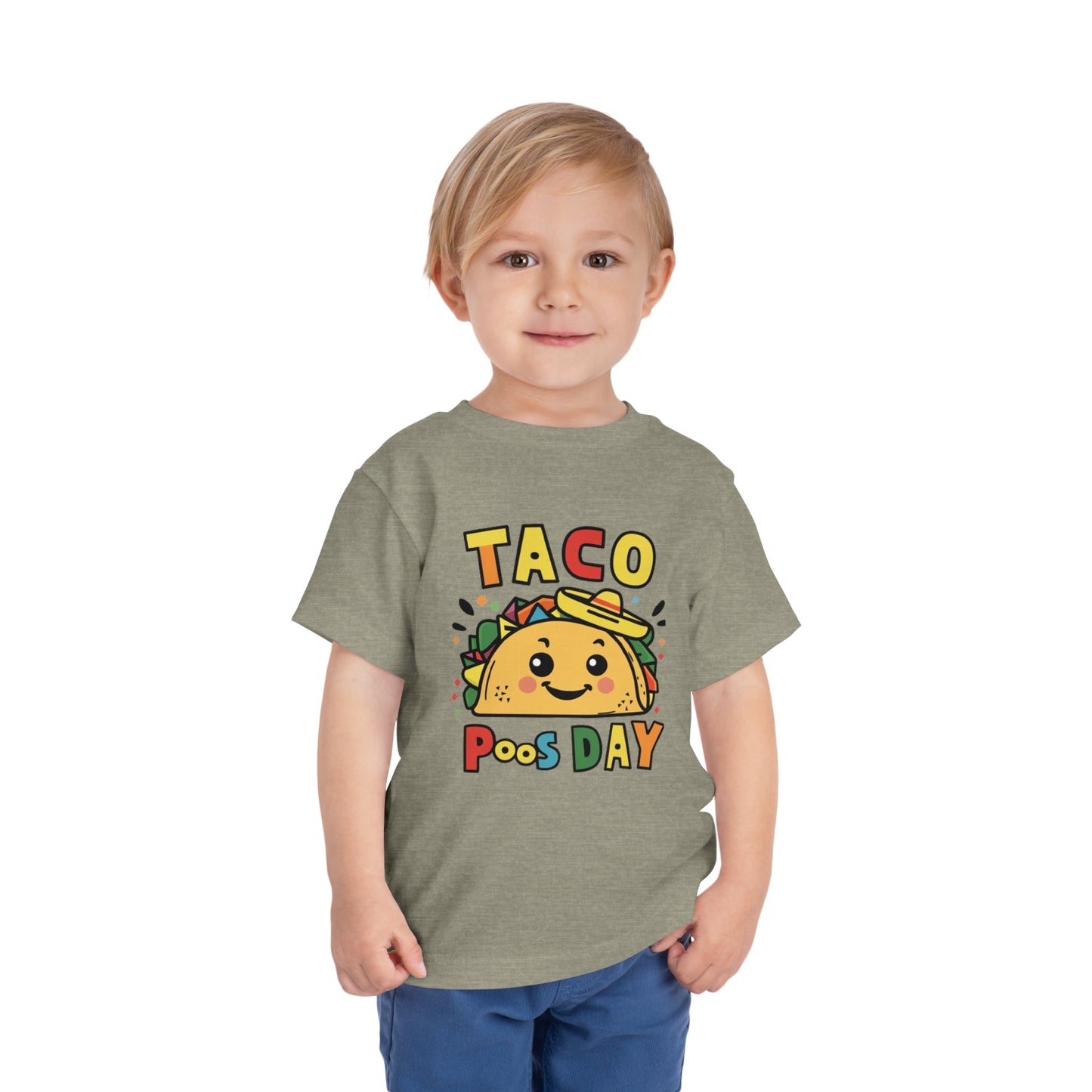 "TACO POOS DAY'' Toddler Short Sleeve Tee