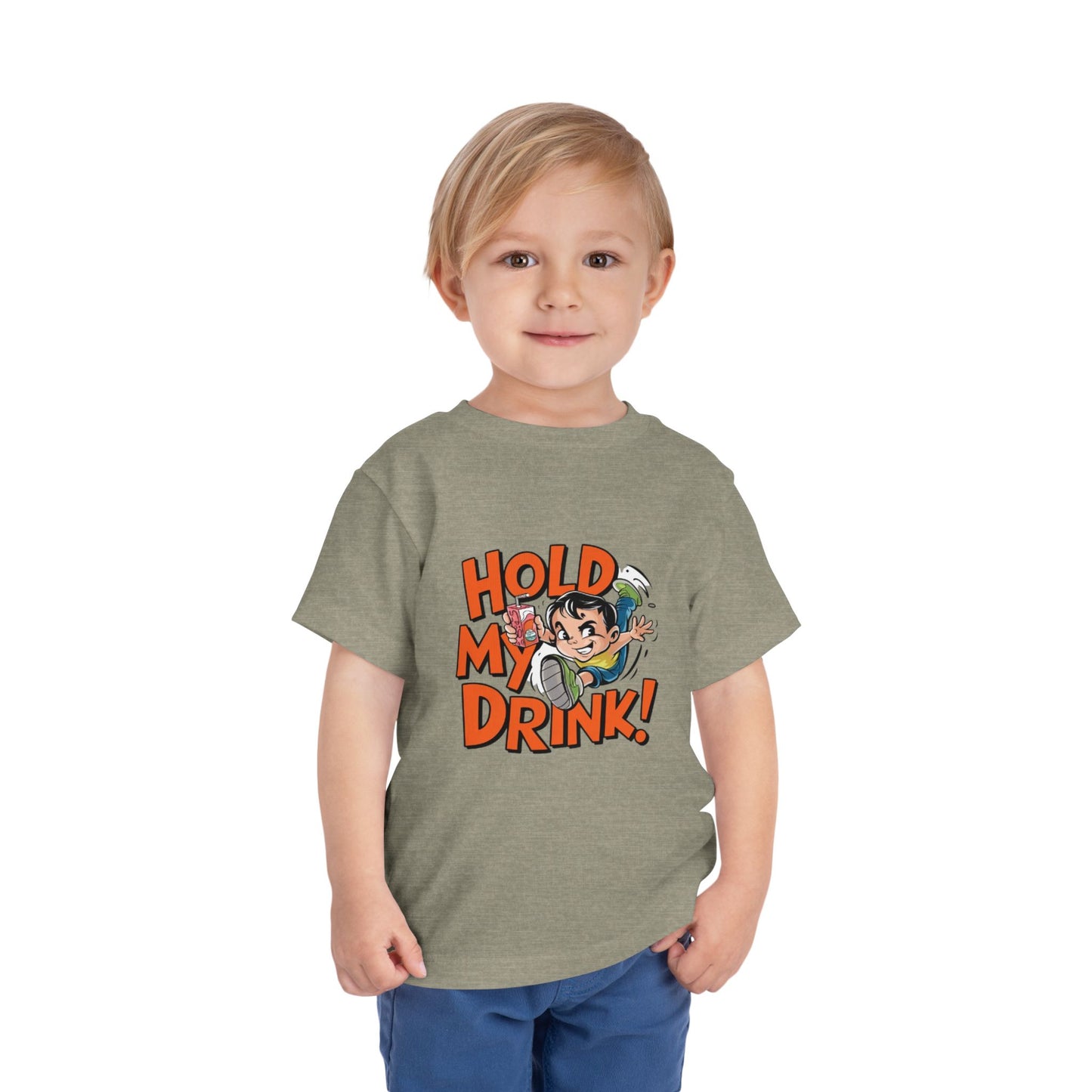 "HOLD MY DRINK" Toddler Short Sleeve Tee