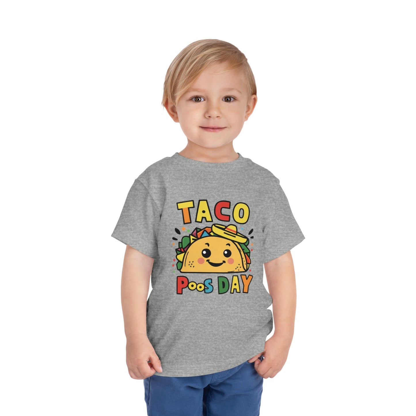 "TACO POOS DAY'' Toddler Short Sleeve Tee