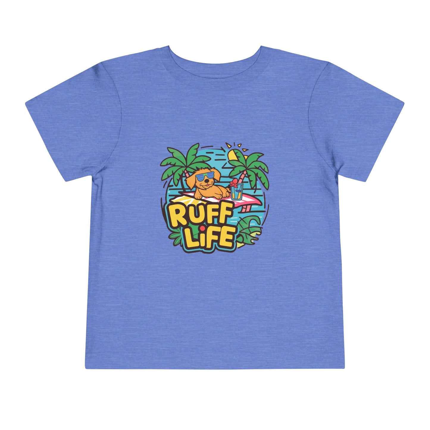 "RUFF LIFE - BEACH PUPPY" Toddler Short Sleeve Tee