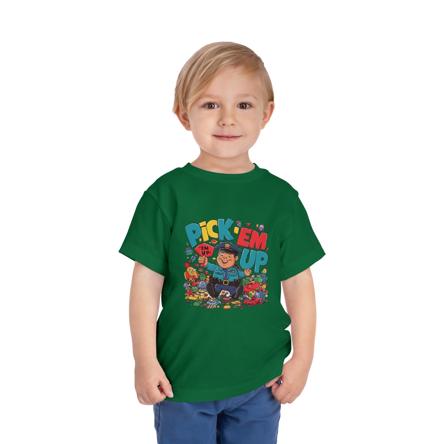 "TOY POLICE - PICK 'EM UP" Toddler Short Sleeve Tee