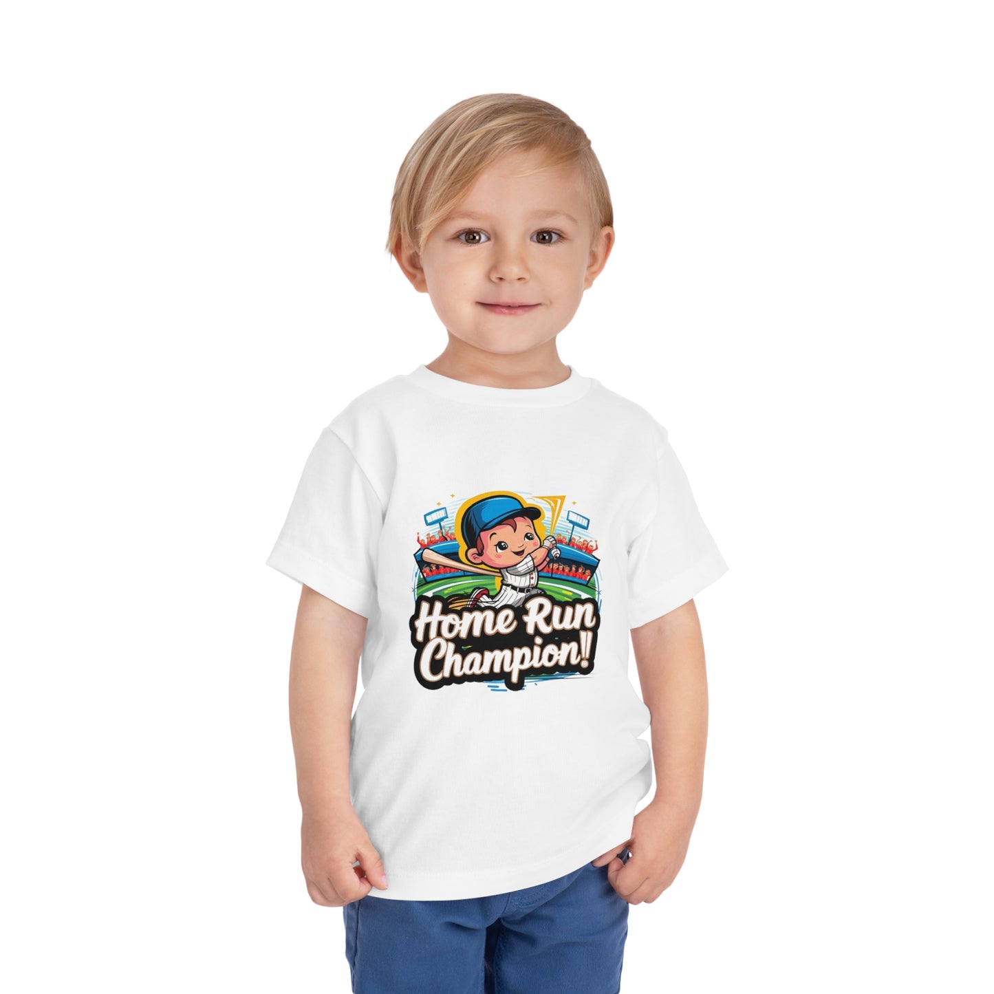 "HOME RUN CHAMPION" Toddler Short Sleeve Tee